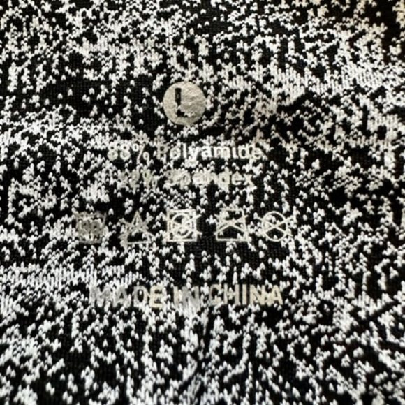 The Gym People Leggings SIZE L **BLACK & WHITE SPECKLED PATTERN** POCKETS - Picture 5 of 7